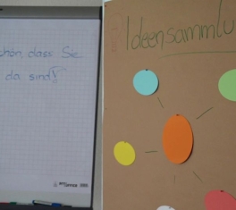 Flipchart und Pinnwand